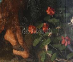 Szász István (1878-1965): Menyecskék. Olaj, vászon, jelzett. Dekoratív, kissé sérült fakeretben, 80×...