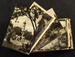 100 db MODERN fekete-fehér magyarországi város képeslap / 100 modern black and white Hungarian town postcards