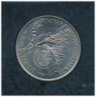 1981. 100Ft Ni "FAO I. - Világélelmezési nap" fekete műbőr tokban, tanúsítvánnyal T:BU
Ad...