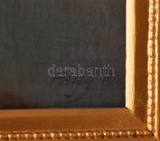 Pálfy József (1864-1934): Vadlibák a tenger felett, 1918. Olaj, vászon. Jelzett. Restaurált. Dekorat...