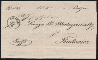 1864 Ex offo levél "PISTYÁN" - Rakovicz