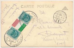 1940 Szatmárnémeti, Satu Mare; Bevonulás alkalmából magyar szalaggal / entry of the Hungarian troops...