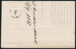 1867 2kr nyomtatványon "PEST" - Szepes-Váralja