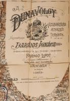 1903 A Dunavölgy vízszabályozási átnézeti térképe, összeáll. Vályi Béla, 1:400 000, vászontérkép két...