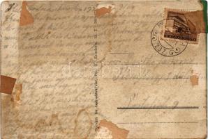 1953 Baranyajenő, mozaiklap: Földmívesszövetkezet terménygyűjtőtelepe, vegyeskereskedése, községháza...