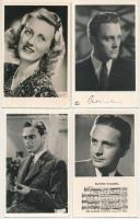 7 db RÉGI magyar színész képeslap (Filmbolt): Simor Erzsi, Perényi László, Szilassy László stb.