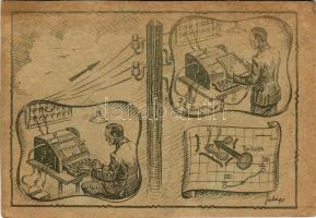 1941 Jelentkezz híradó leventének! Jó híradás Győzelemre segít! / Hungarian Youth Paramilitary Organization's call to join the telegraph units. s: Szilágyi (EB)