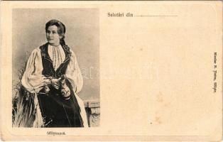 Szelistye, Salistea Sibiului, Saliste; Erdélyi folklór, népviselet. Nicolae N. Tintea kiadása / Selisteanca / Transylvanian folklore from Saliste (EB)