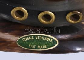 Szaruból készült hajómakett, m: 21 cm