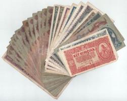 Vegyes 26db-os, főleg Pengő bankjegytétel T:F,VG