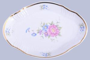 Hollóházi Hajnalka mintás ékszeres edény. Jelzett, hibátlan, 18x13 cm