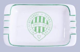 Hollóházi Ferencváros címeres hamuzó, jelzett, hibátlan, 13x8 cm