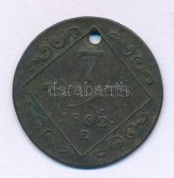 1802E 7kr Ag "I. Ferenc" Gyulafehérvár T:VF patina, ly. Huszár: 2013., Unger III.: 1395.b