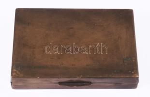 Régi réz cigarettatárca, 5,5x7,5 cm
