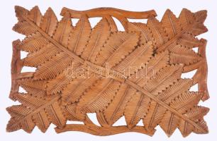 cca 1900 Thurzó Füred faragott tálca, 24x16 cm