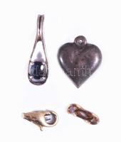 2 darab 14k arany (Au) szem nettó 0,6g + 2 darab ezüst (Ag) medál bruttó 1g