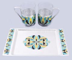 Rerto zománc és alu teás készlet, kopással