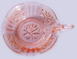 Pink csésze, aljjal, formába öntött. 13 cm