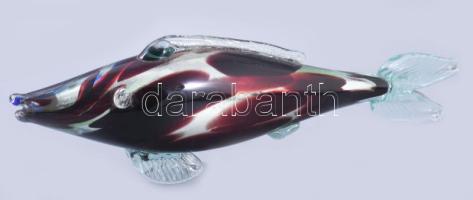 Salgótarjáni üveg hal. 36 cm