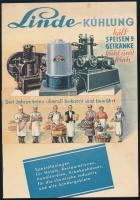 Linde Kühlung német nyelvű illusztrált tájékoztató prospektus, térbe kihajtható résszel