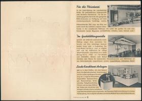 Linde Kühlung német nyelvű illusztrált tájékoztató prospektus, térbe kihajtható résszel