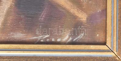 Péczely Antal (1891-1944): Társaság. Olaj, vászon, jelezve jobbra lent. Egészen apró felületi sérülé...