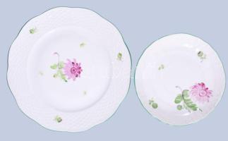 Herendi tertia bécsi rózsás egy személyes reggeliző készlet Kézzel festett, jelzett, hibátlan