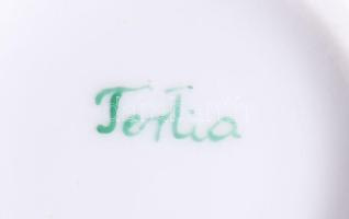 Herendi tertia bécsi rózsás egy személyes reggeliző készlet Kézzel festett, jelzett, hibátlan