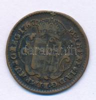 1767. Rézdénár "Mária Terézia / zárt korona" T:VF,F