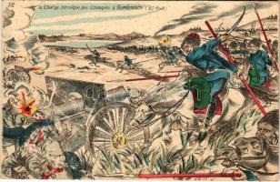 La Charge héroique des Cosaques a Gumbinnen / The Heroic Charge of the Cossacks at Gumbinnen, French military art postcard (EB)