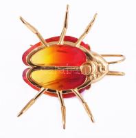 Sawarovski Paradise Insect ezüst (Ag) részekkel, certifikáttal, dobozában, jelzett, 6x5 cm