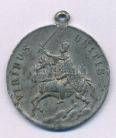 1867. "Koronázási emlék Budán június 1867 / Viribus unitis" kétoldalas ón emlékérem (32mm) T:XF,VF ph. patina