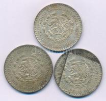 Mexikó 1958. 1P Ag "Jose Morelos" (3x) T:XF,VF patina Mexico 1958. 1 Peso Ag "Jose Morelos" (3x) C:XF,VF patina Krause KM#459