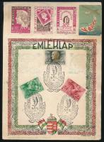 1940 Budapesti Nemzetközi Vásár Horthy Miklós Országlásának 20. évében emléklap, bélyegekkel és bélyegzésekkel.