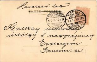 1900 Automne / Herbst / Art Nouveau lady, autumn. A. Sockl (Vienne) Serie III. No. 19. litho (EK)