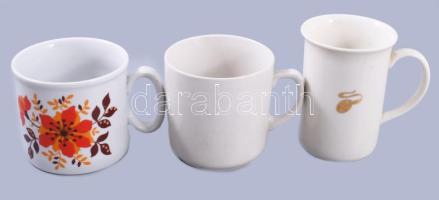 Zsolnay 3 darab bögre, jelzett, m: 10 cm