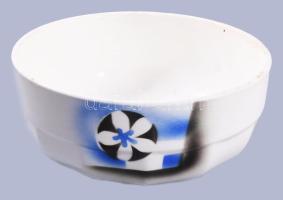 Gránit pogácsakínáló tál, jelzett, kopott, d: 20 cm