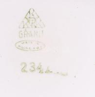 Gránit pogácsakínáló tál, jelzett, kopott, d: 20 cm