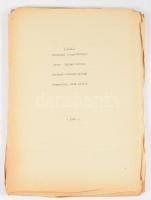 1964 Révész György : Nem c. filmjének irodalmi forgatókönyve gépelt kézirat kéziratos belejavításokkal 141p.