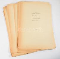 1964 Révész György : Nem c. filmjének irodalmi forgatókönyve gépelt kézirat kéziratos belejavításokk...