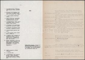 ca 1964 Révész György egyik filmjének irodalmi forgatókönyve gépelt kézirat kéziratos belejavításokkal 25 p.