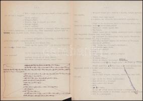 ca 1964 Révész György egyik filmjének irodalmi forgatókönyve gépelt kézirat kéziratos belejavításokk...