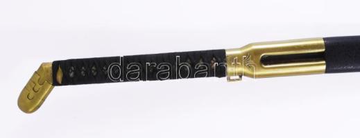 Modern japán szamuráj kard replika, tokban, h: 103 cm