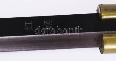Modern japán szamuráj kard replika, tokban, h: 103 cm