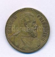 Német Birodalom 1888. "Frigyes császár / Vilmos császár" bronz kétoldalas emlékérem (19mm)...