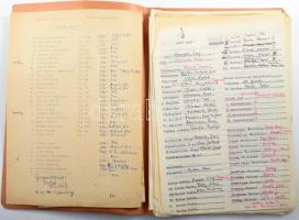 ca 1970 A tizenkettedik ember c. német-magyar film (főszerepben Törőcsik Mari) forgatókönyve és kézzel rajzolt forgatási helyszínrajza gépelt kézirat kéziratos belejavításokkal kb 50 oldal.