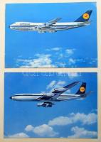 ca 1970-1980 Malév és repülés 52 db képeslap és kártyanaptár nagyrészt MALÉV repülőkkel, kiszedhető ...
