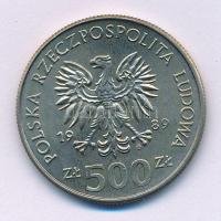 Lengyelország 1989MW 500Zl Cu-Ni "A II. Világháború kezdetének 50. évfordulója" T:AU patina Poland 1989MW 500 Zlotych Cu-Ni "50th Anniversary - Beginning of WWII" C:AU patina Krause Y#185