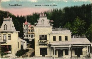 Borszék, Borsec; Vaitsuk és Török nyaralók / villas (felületi kopás / worn surface)