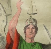 1929 Revíziós logobó-avató ünnepély és történelmi hadijátékok Budapesten, nagyméretű litografált, ir...